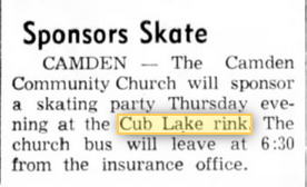 Cub Lake Roller Rink - April 1964 (newer photo)
